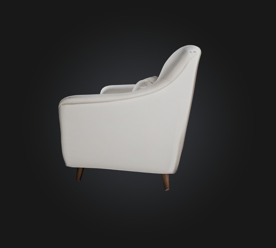 armchair Low-poly 3D model_7