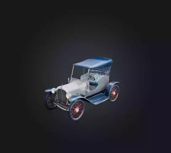 antique car Low-poly 3D model