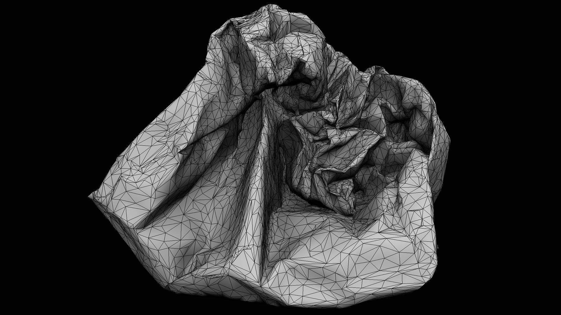 crumpled paperbag fastfood trash pt4 photogrammetry Low-poly 3D model_5
