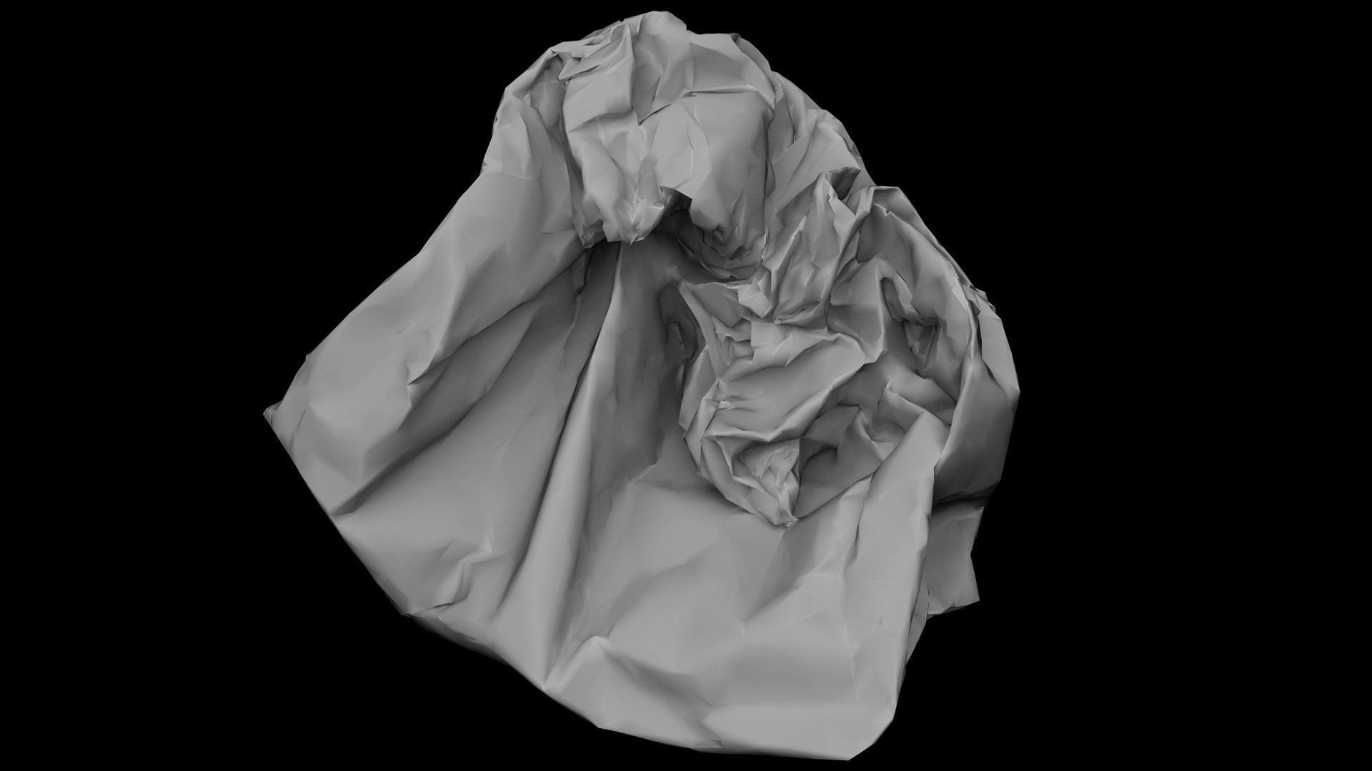 crumpled paperbag fastfood trash pt4 photogrammetry Low-poly 3D model_4