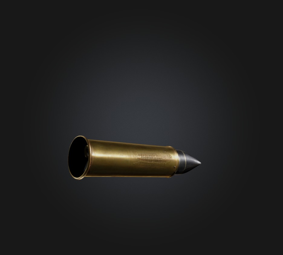 Bullet Low-poly 3D model_5