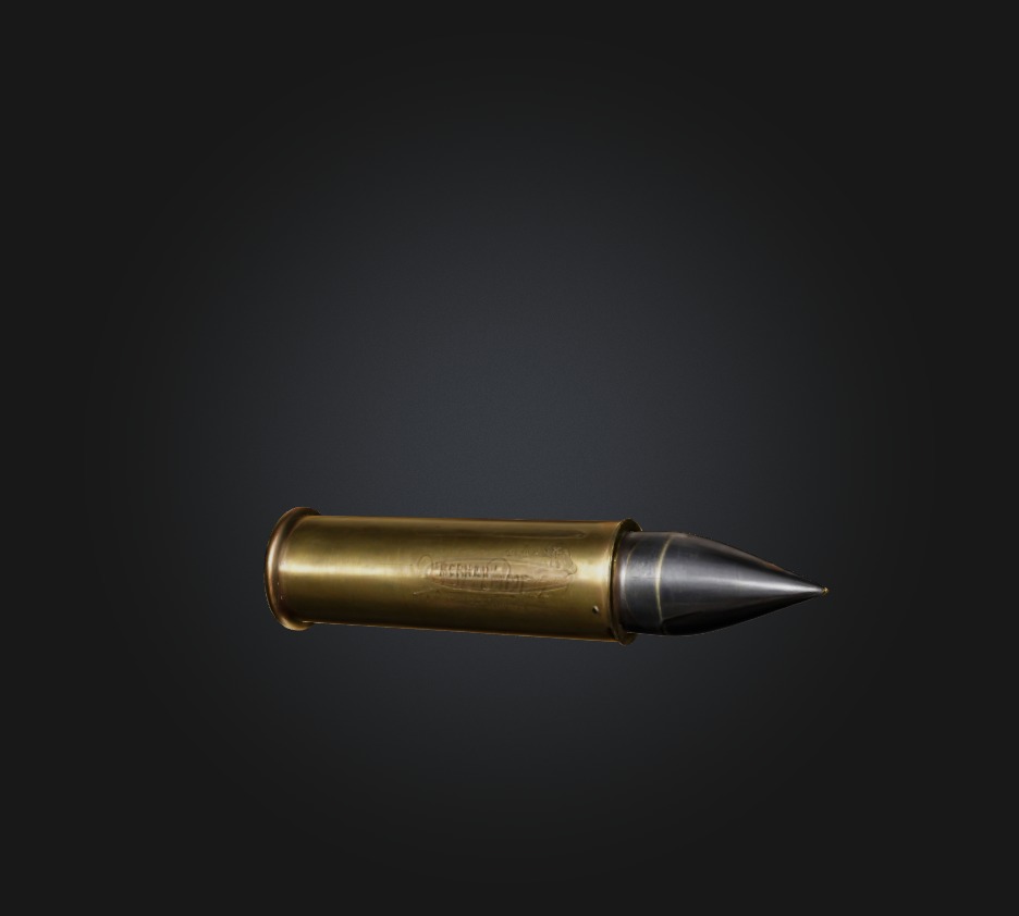 Bullet Low-poly 3D model_4