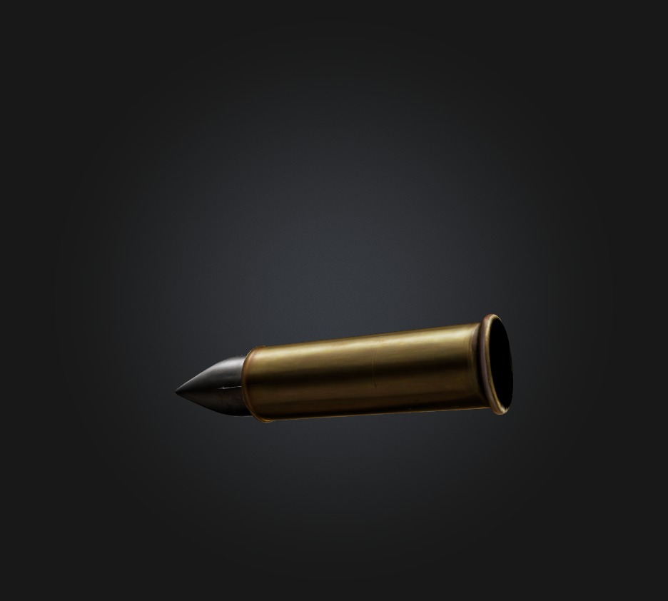 Bullet Low-poly 3D model_7