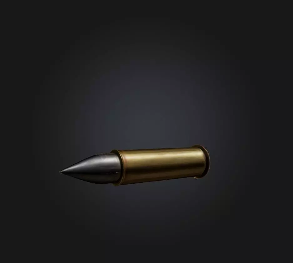 Bullet Low-poly 3D model_0