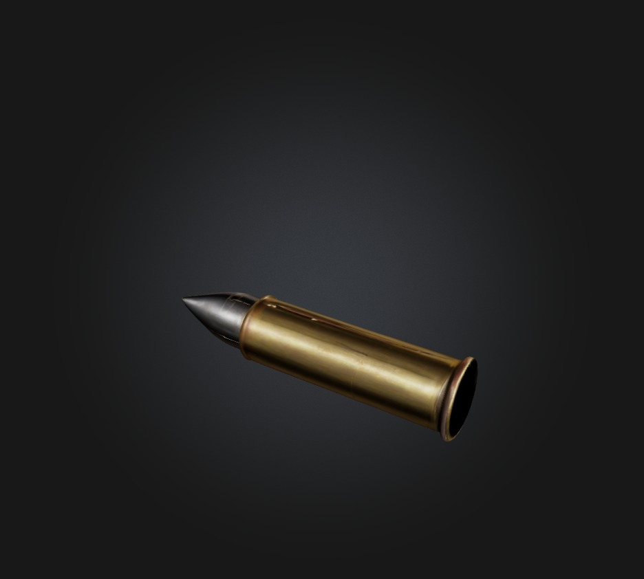 Bullet Low-poly 3D model_8