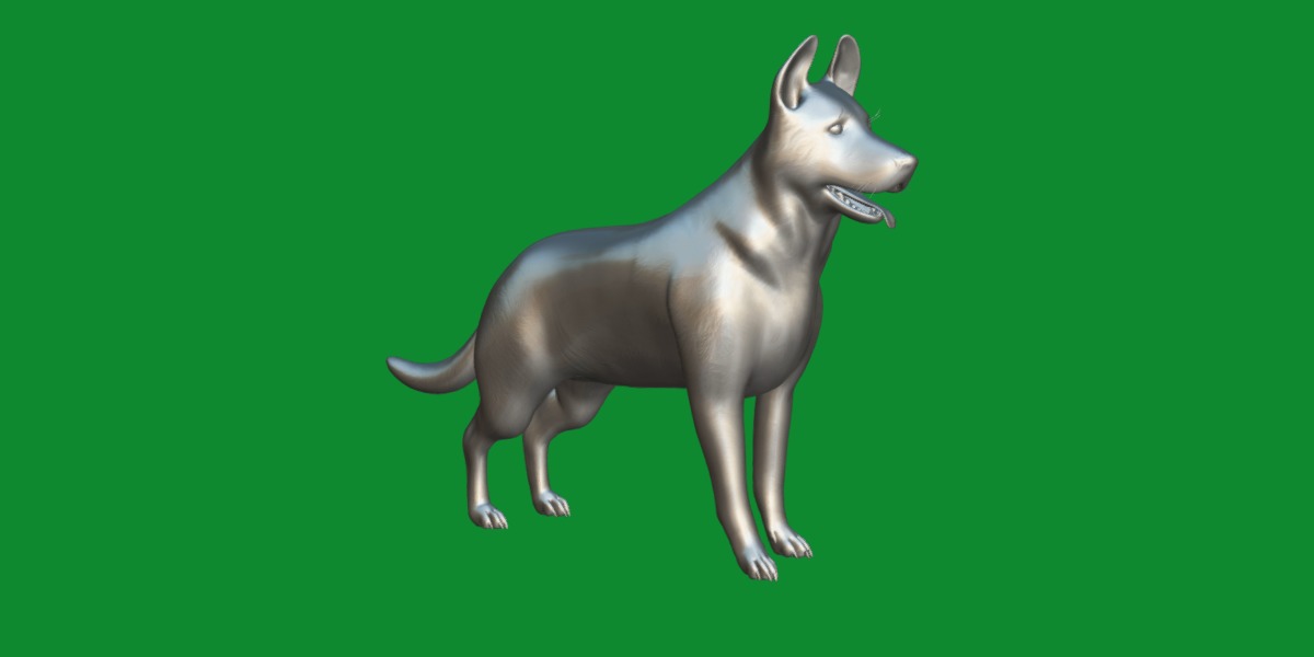 King Shepherd Dog Low-poly 3D model_10