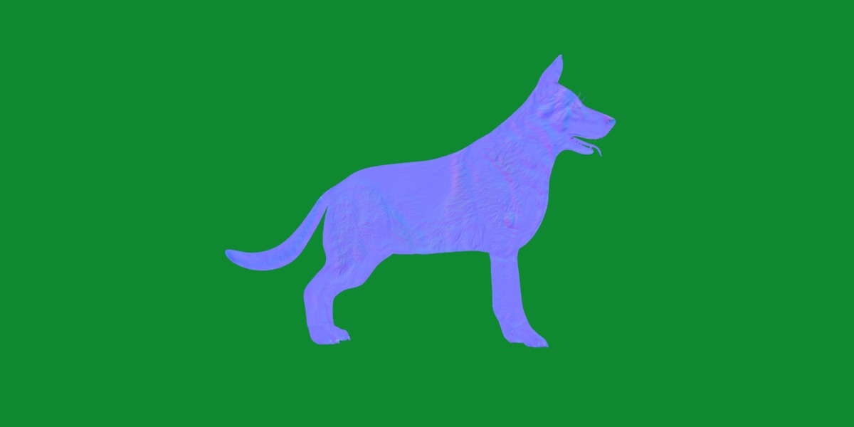 King Shepherd Dog Low-poly 3D model_27