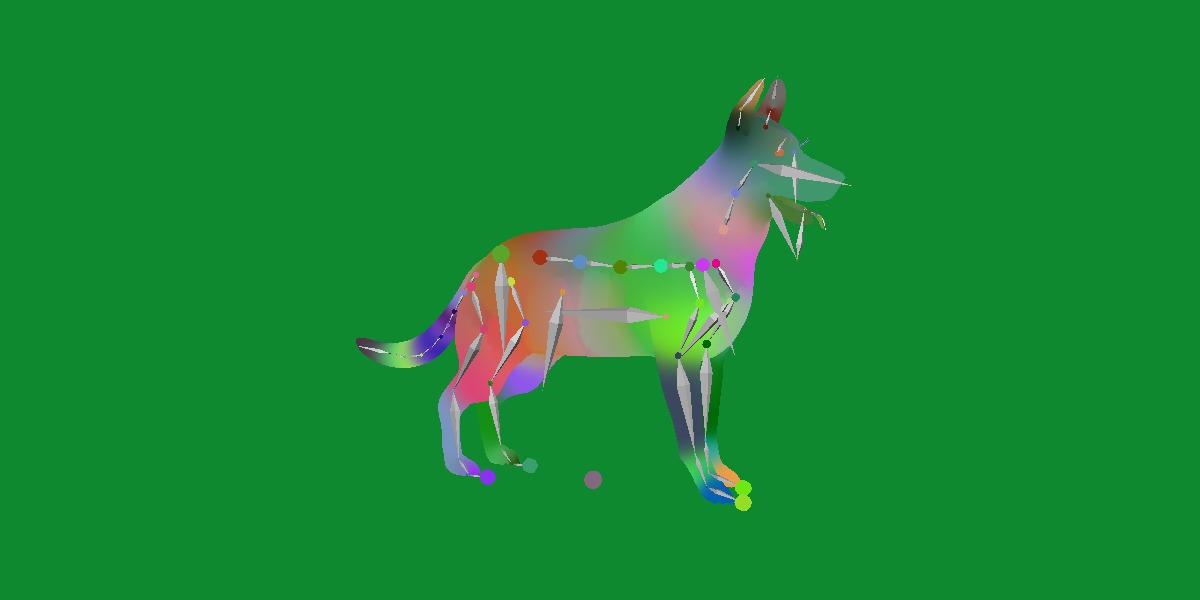 King Shepherd Dog Low-poly 3D model_23