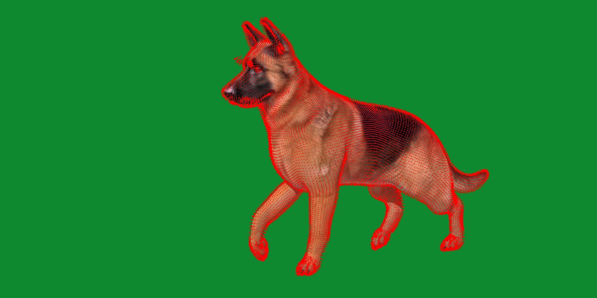 King Shepherd Dog Low-poly 3D model_14