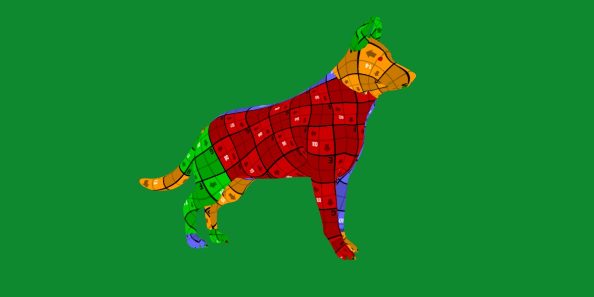 King Shepherd Dog Low-poly 3D model_17