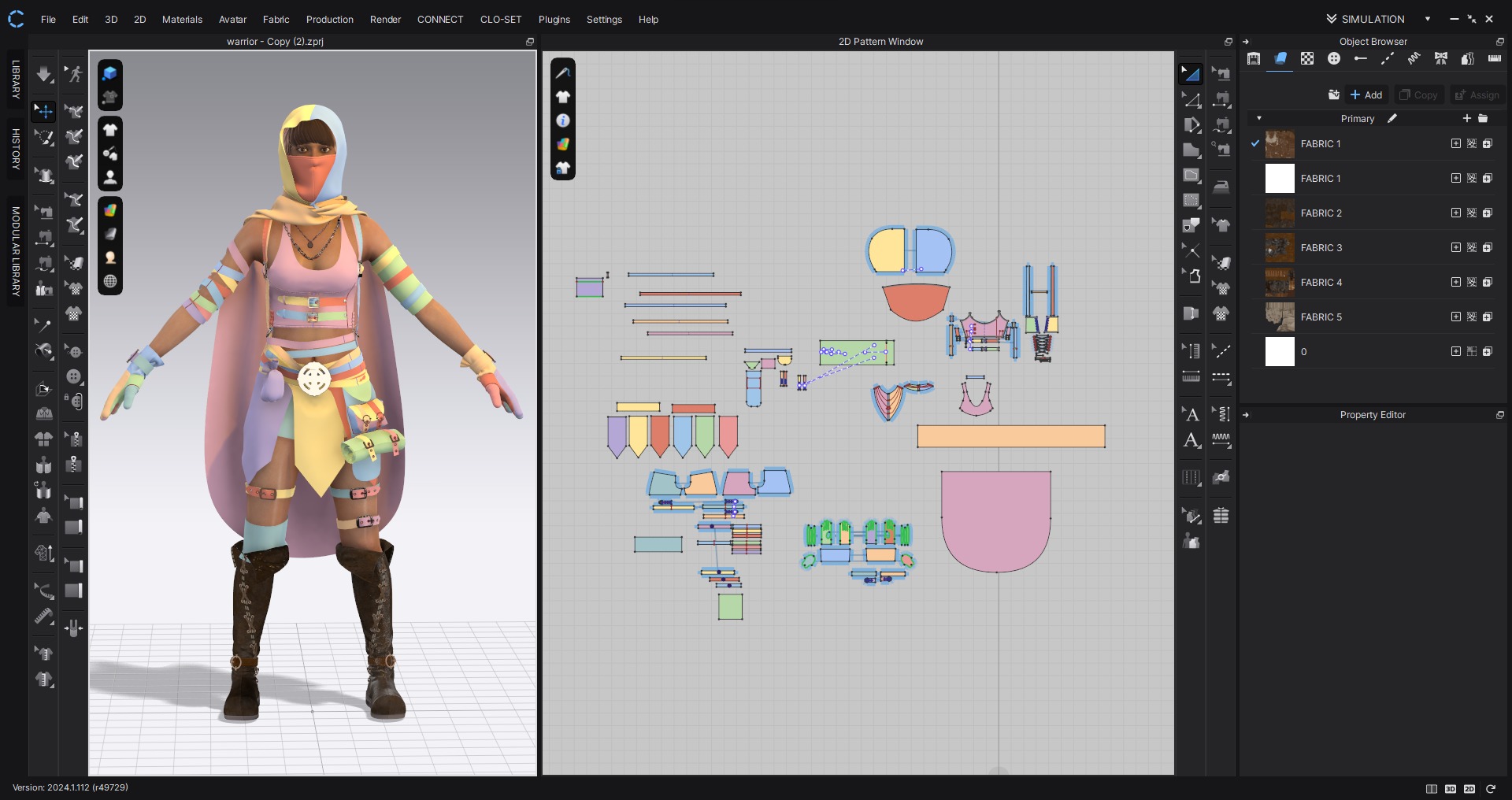 3D Female Warrior Outfit with Cape and Boots 3D model_21