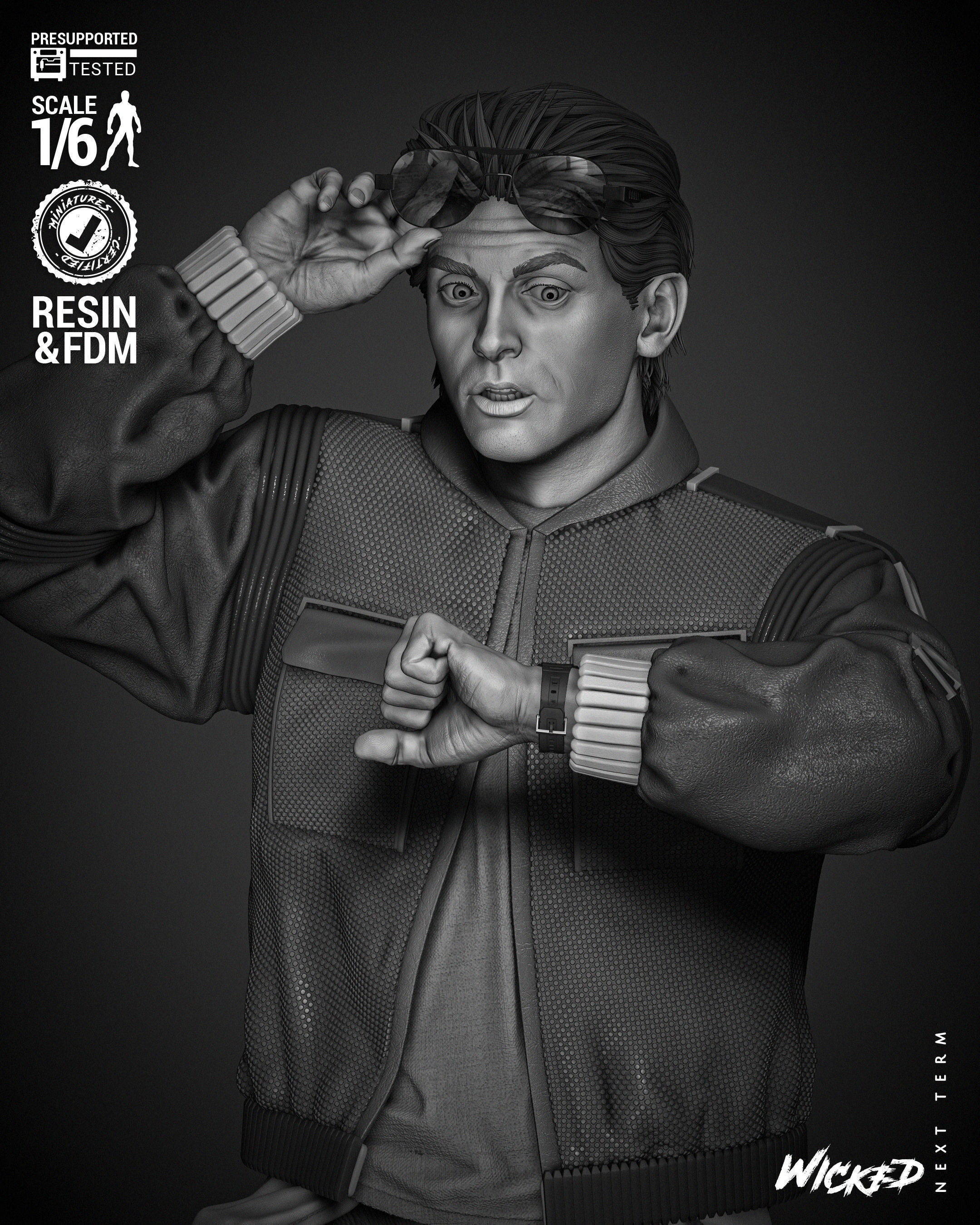 Wicked Movies Marty McFly Sculpture 3D print model_52