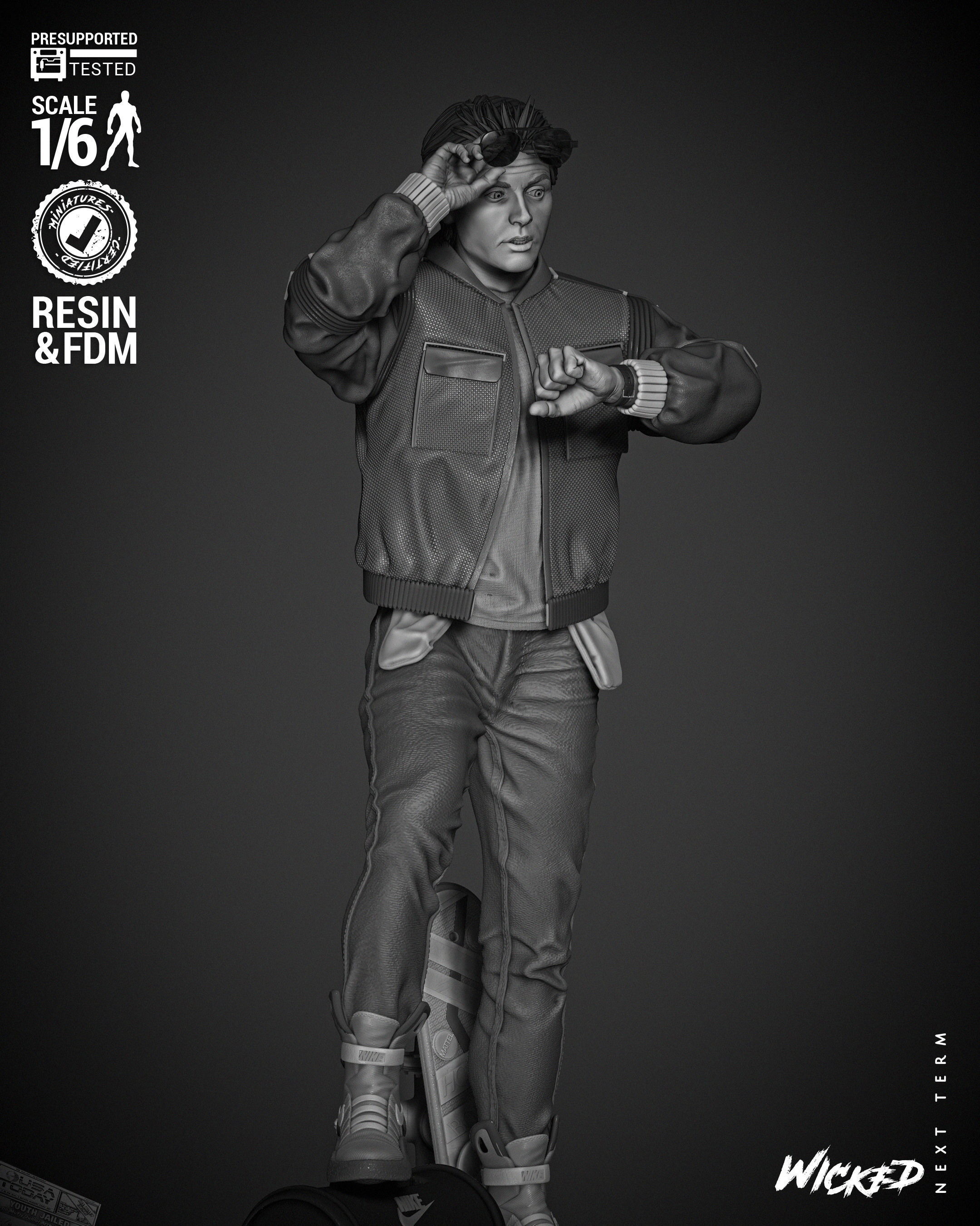 Wicked Movies Marty McFly Sculpture 3D print model_19