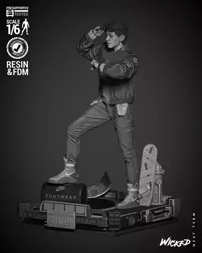 Wicked Movies Marty McFly Sculpture 3D print model