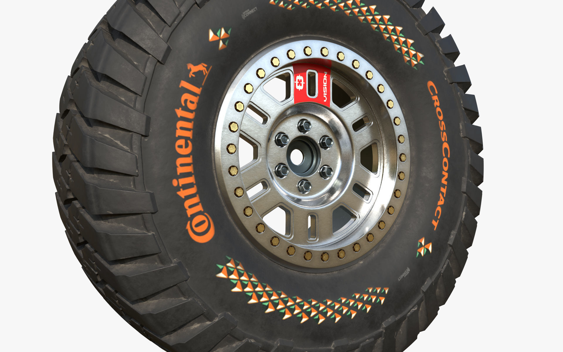 Tire Continental off road Extreme E 3D model_4