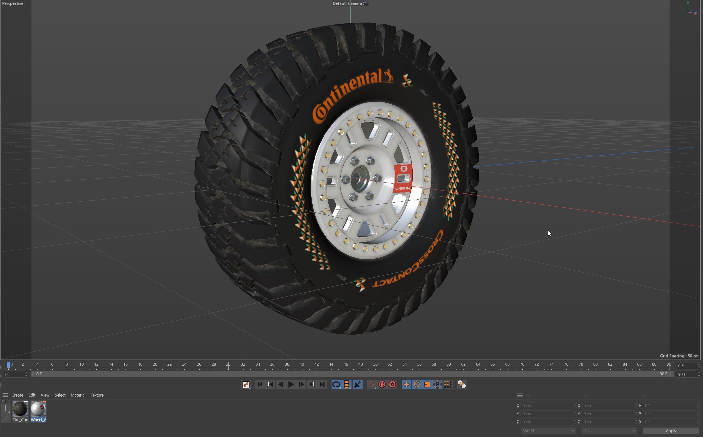 Tire Continental off road Extreme E 3D model_13