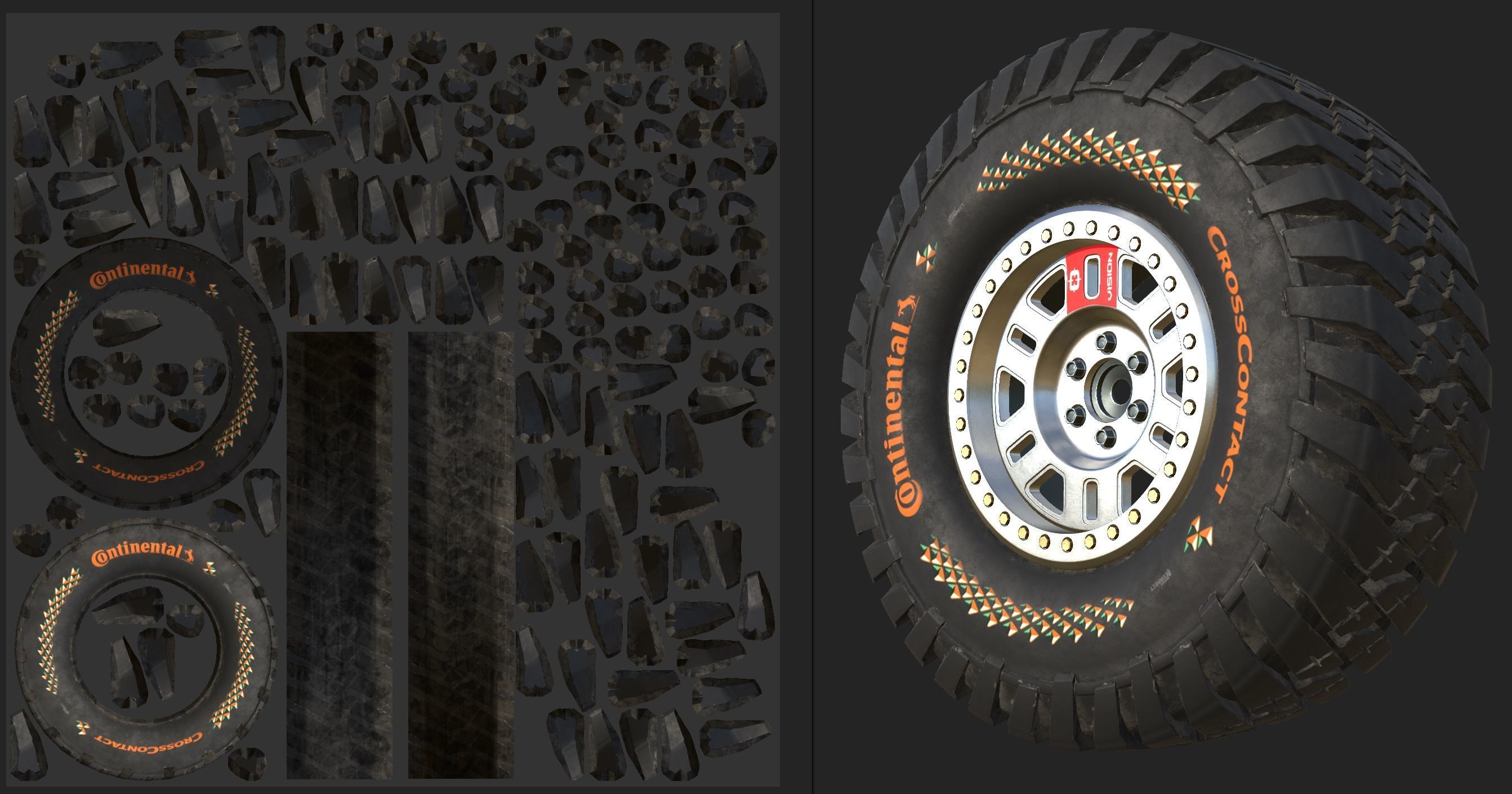 Tire Continental off road Extreme E 3D model_10