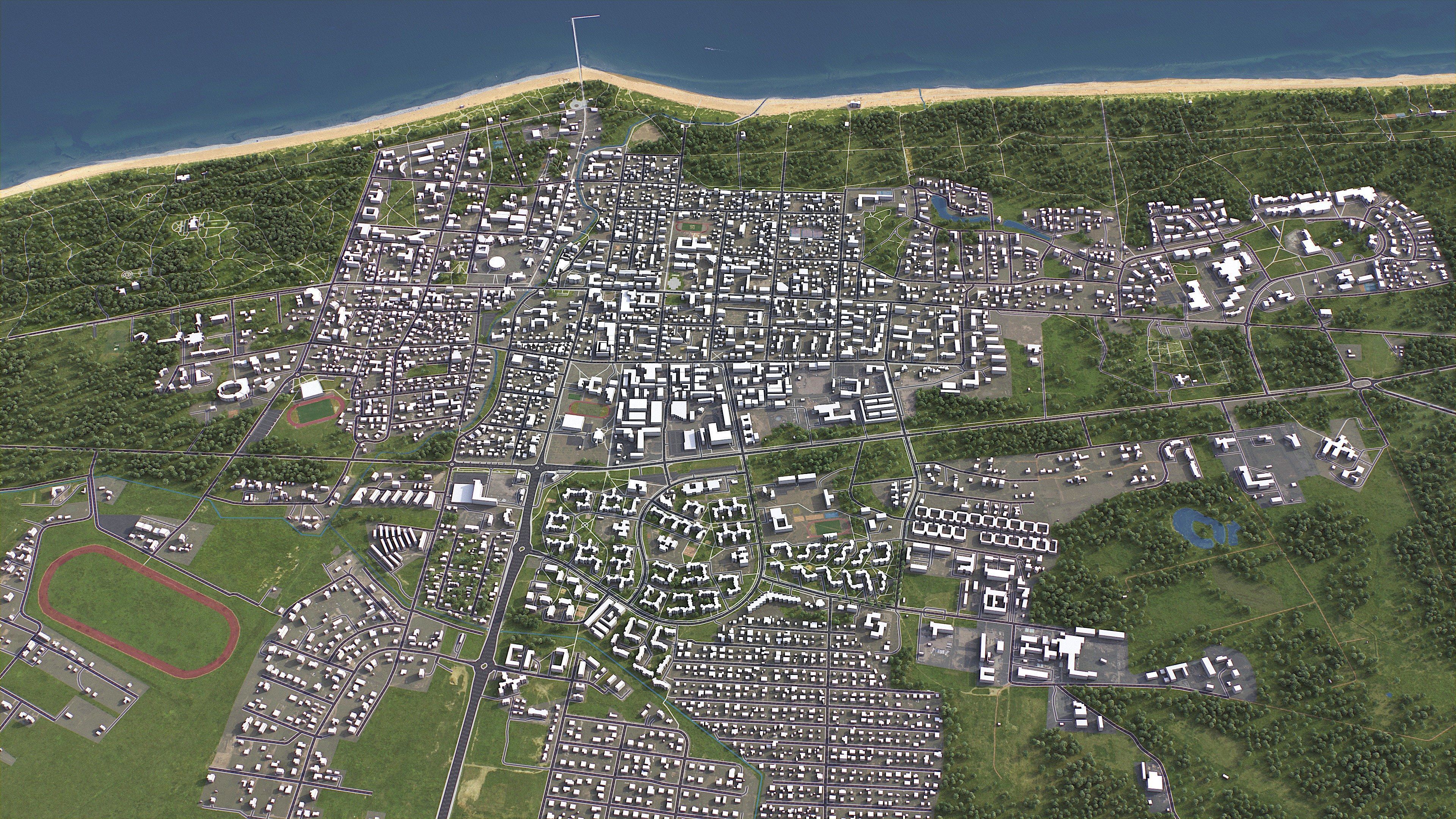 Palanga - 3D City Model Low-poly 3D model_4