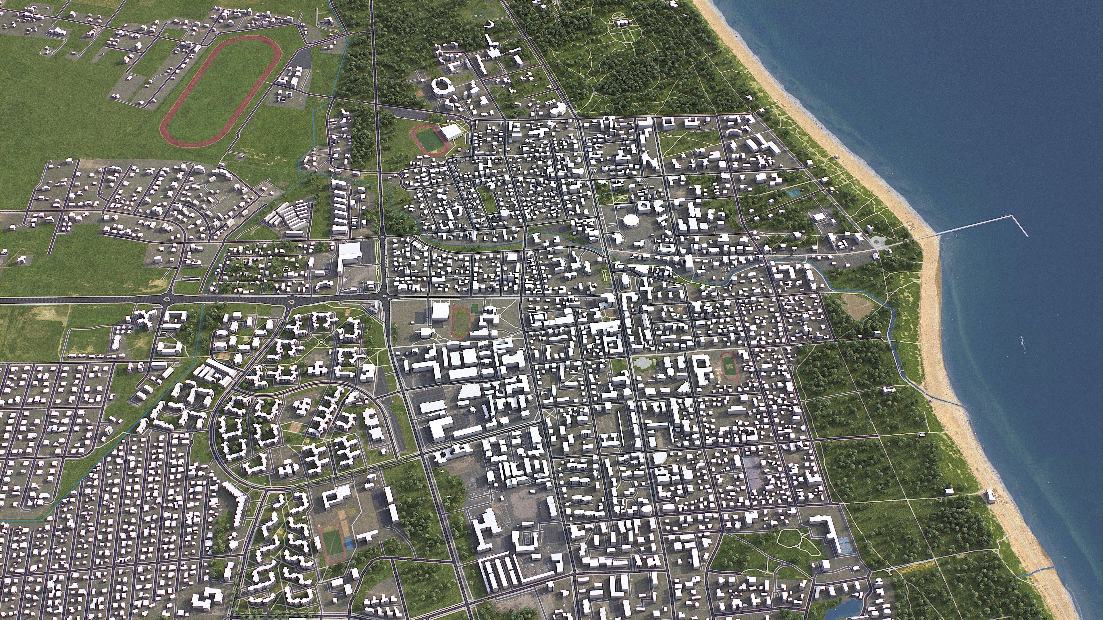 Palanga - 3D City Model Low-poly 3D model_3