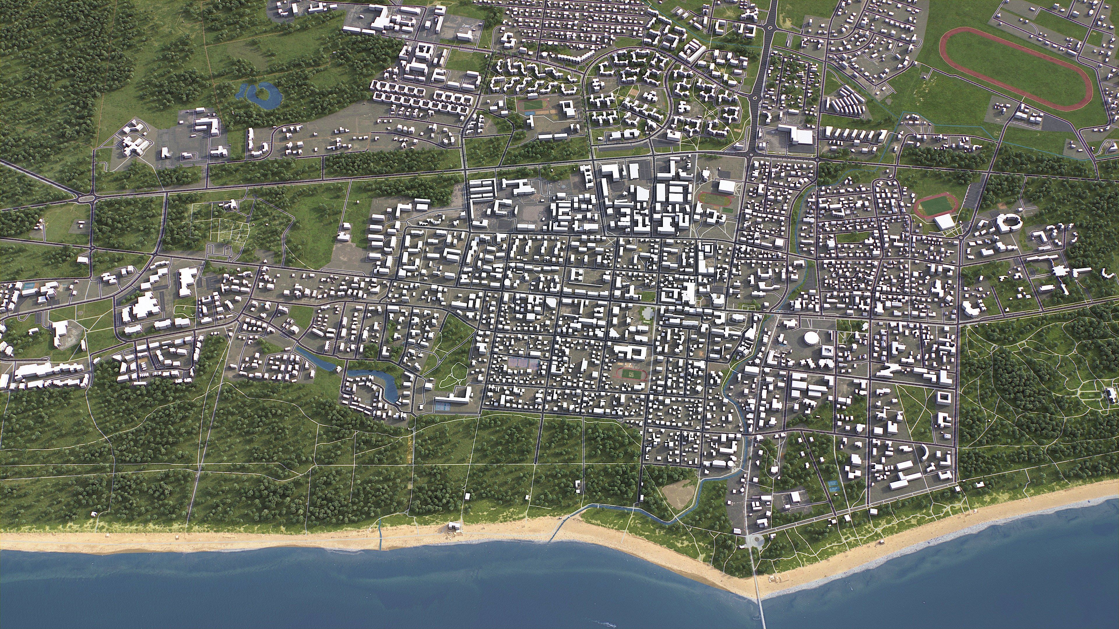 Palanga - 3D City Model Low-poly 3D model_2