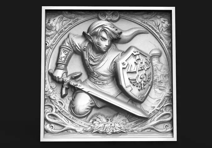 Link 3d model CNC router Zelda