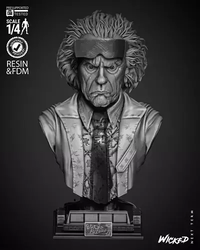 Wicked Movies Dr Emmett Brown Portrait Bust