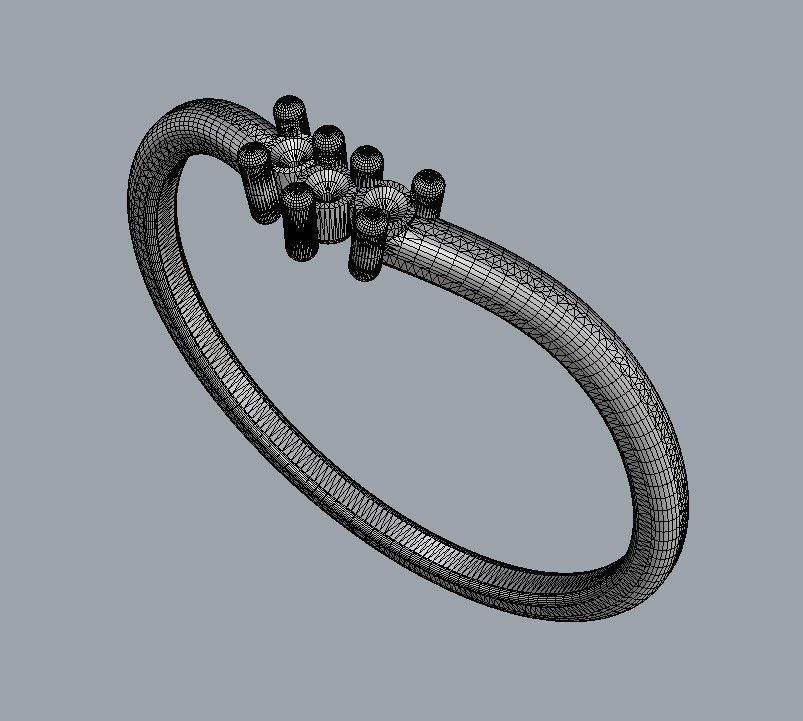 Diamond Ring 3D print model_14