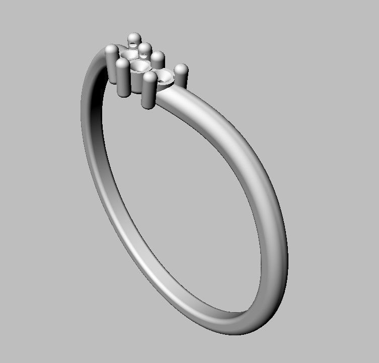 Diamond Ring 3D print model_7