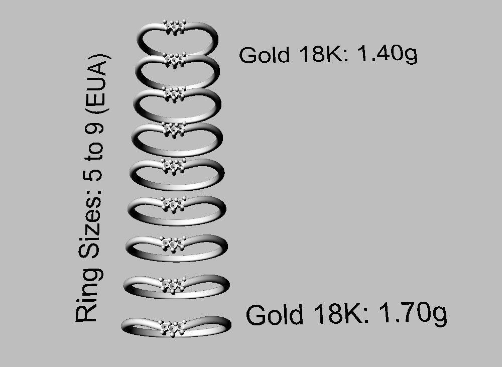 Diamond Ring 3D print model_4
