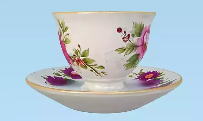 Tea cup with traces of tea