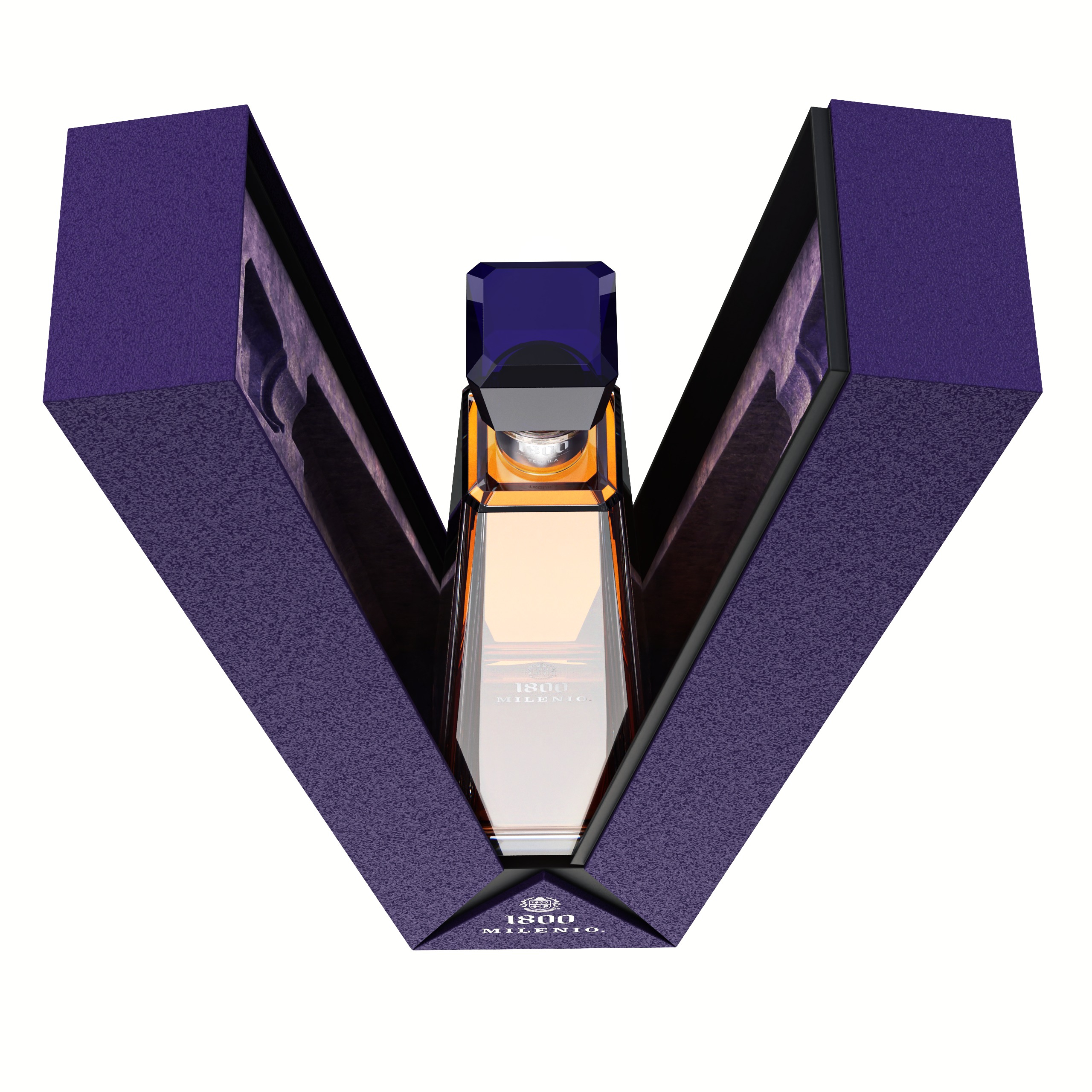 Tequila 1800 Milenio Bottle 3D model_2