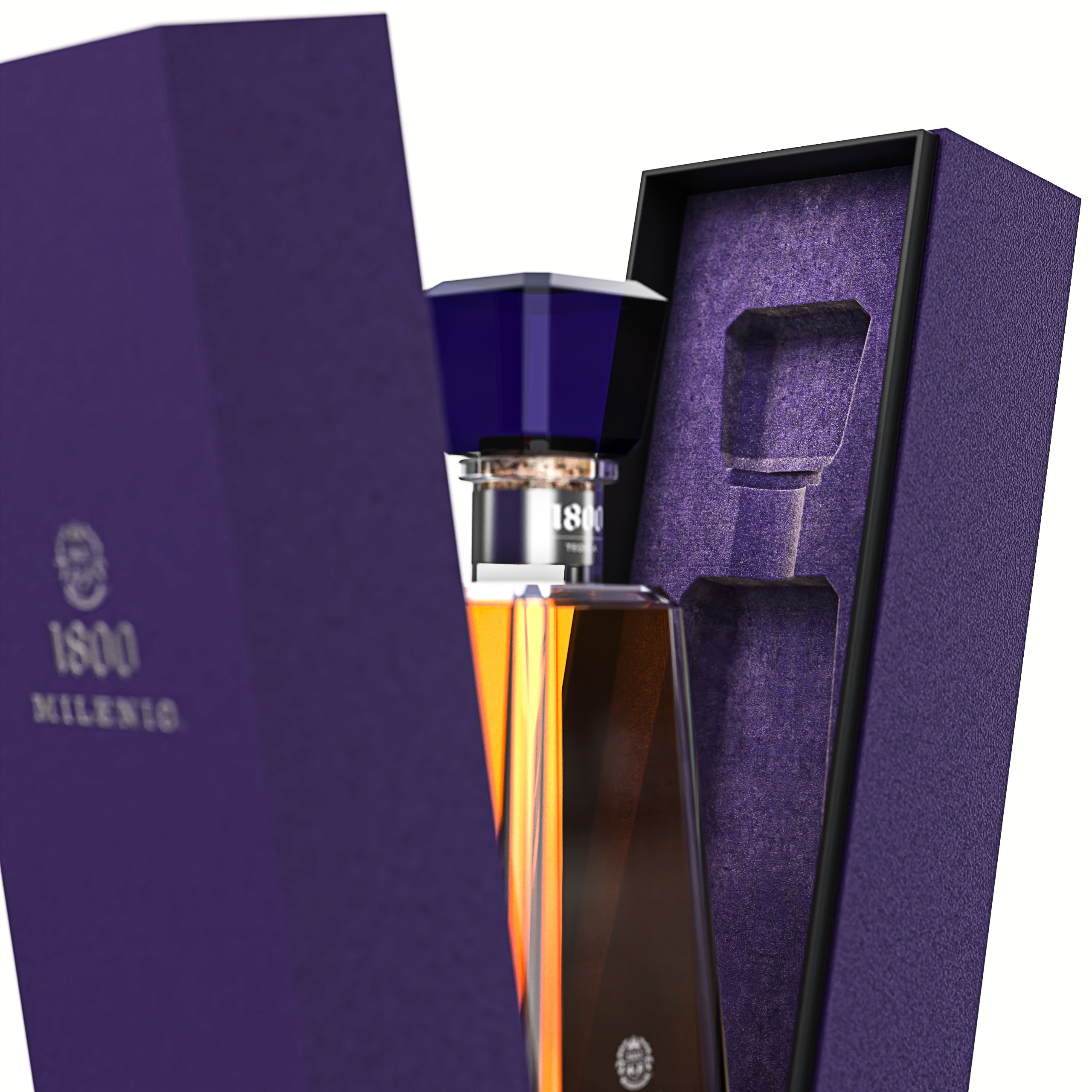 Tequila 1800 Milenio Bottle 3D model_4