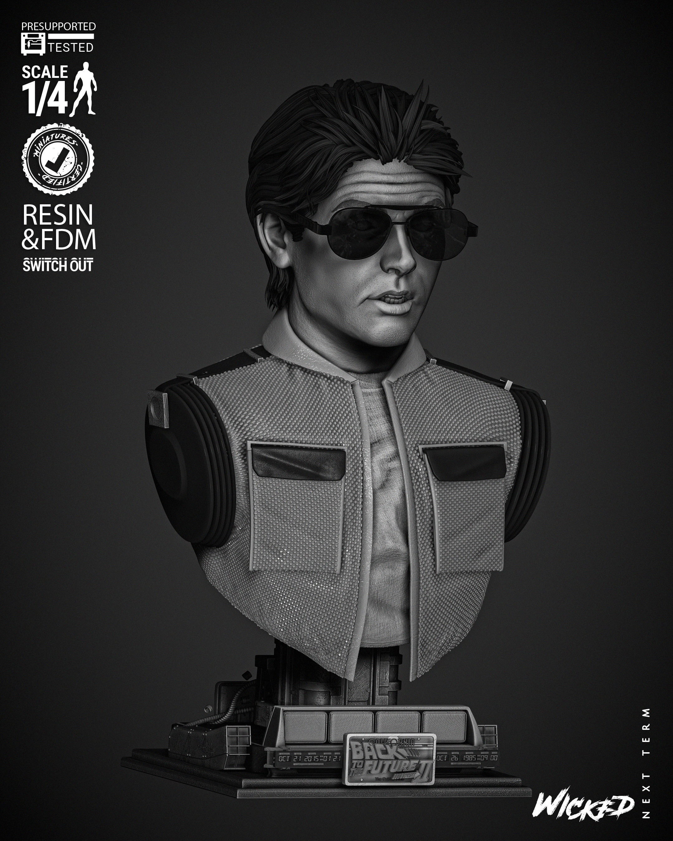 Wicked Movies Marty McFly Bust 3D print model_43