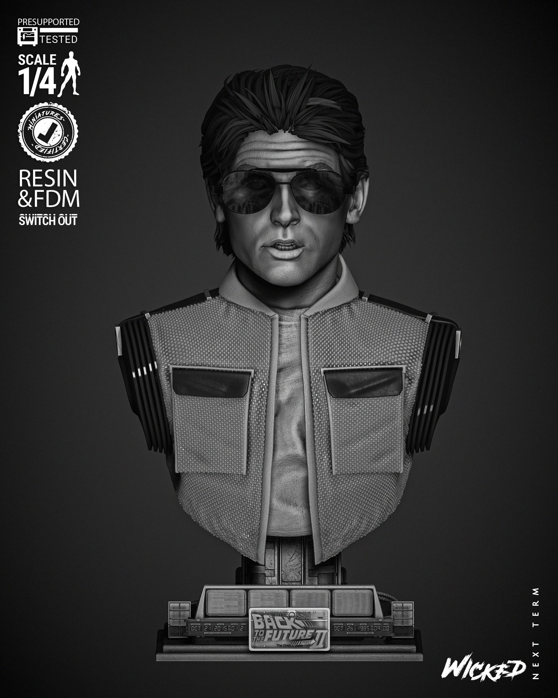 Wicked Movies Marty McFly Bust 3D print model_25