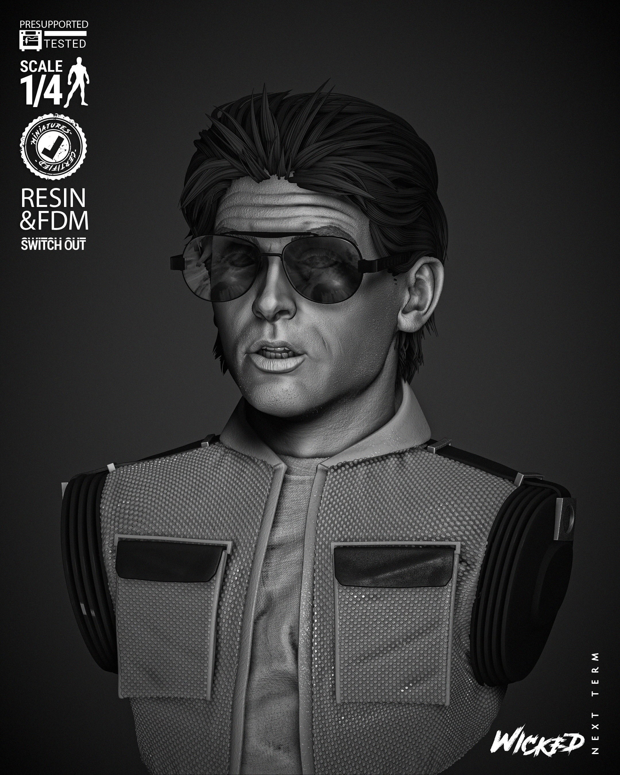 Wicked Movies Marty McFly Bust 3D print model_21