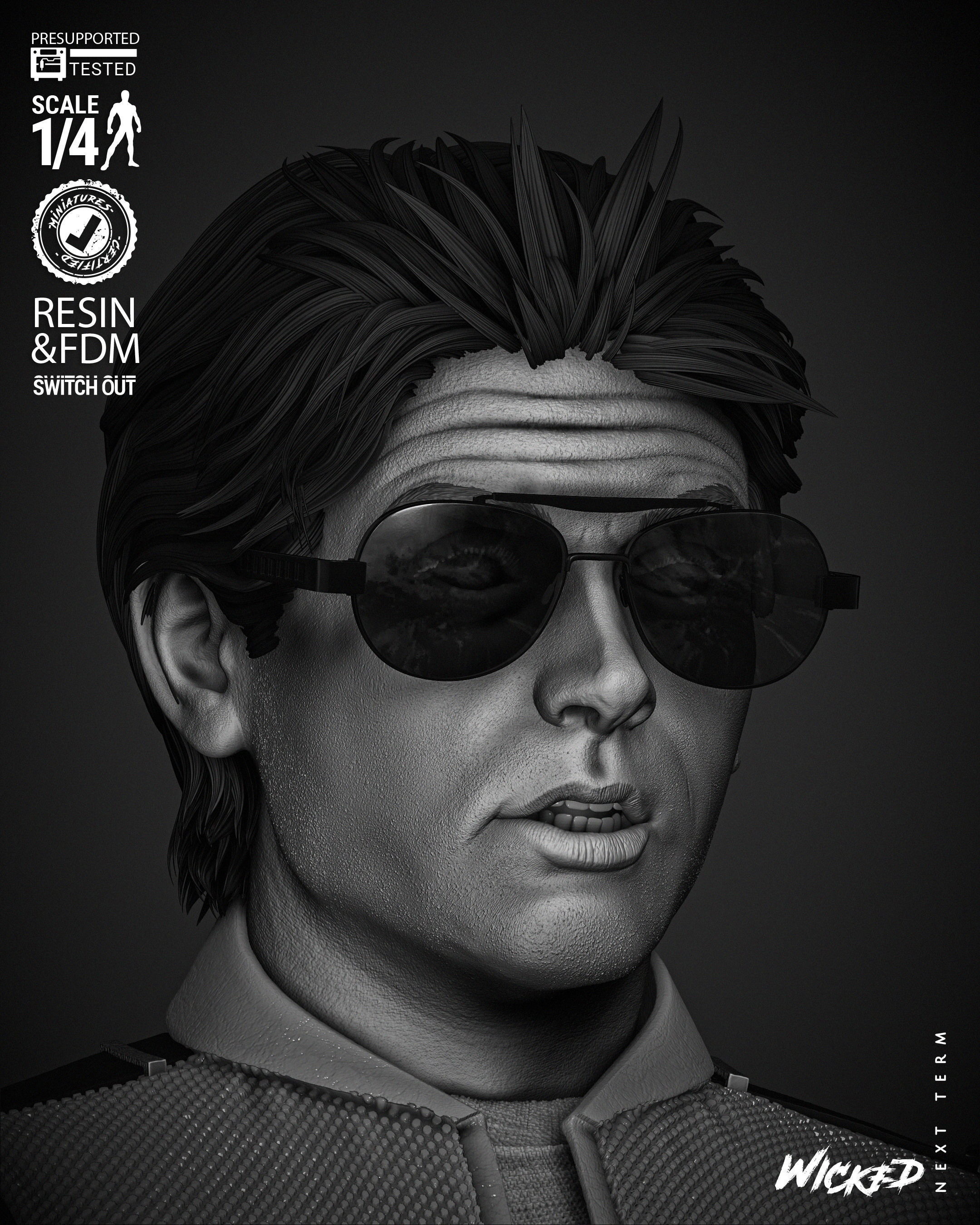 Wicked Movies Marty McFly Bust 3D print model_8