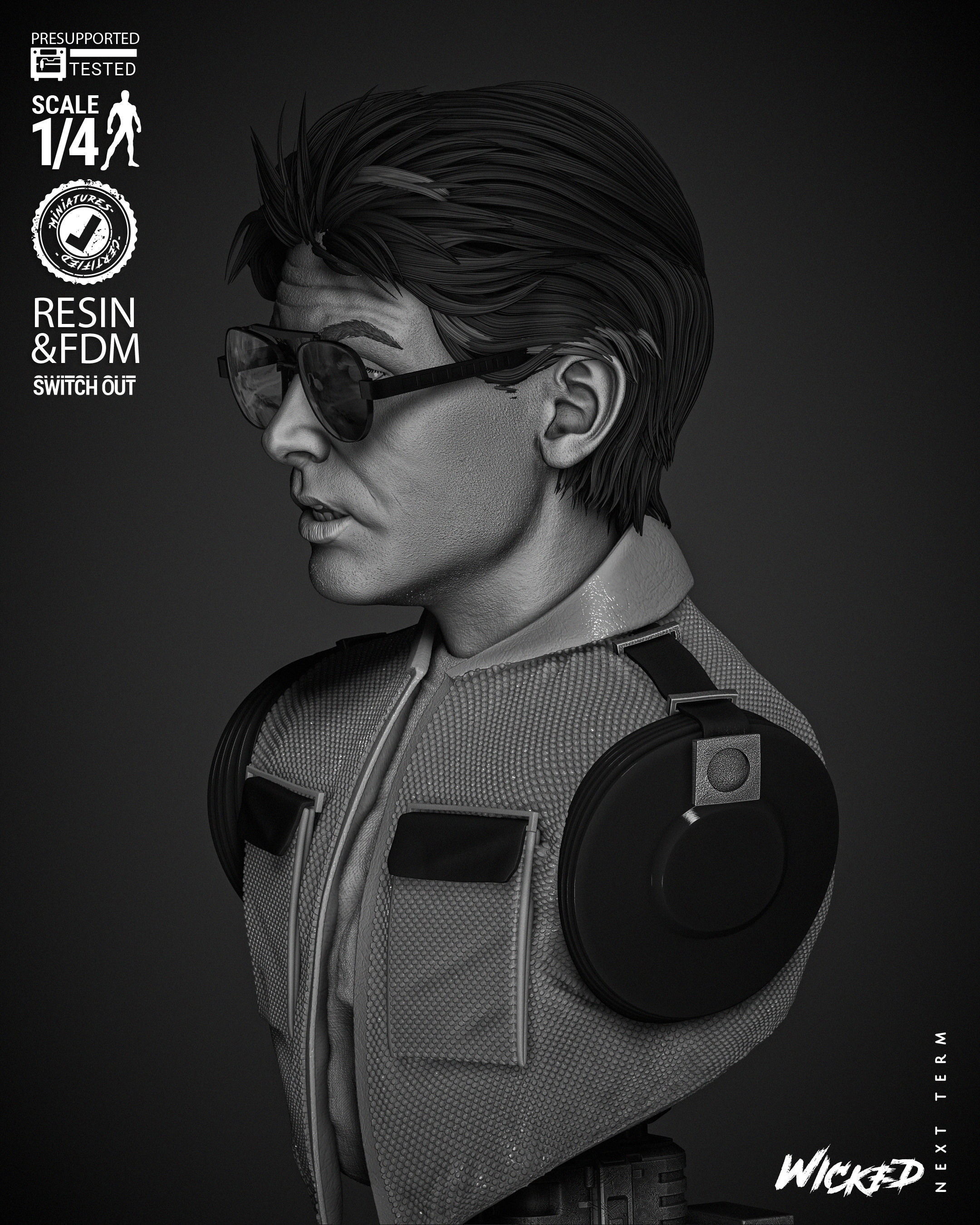Wicked Movies Marty McFly Bust 3D print model_27