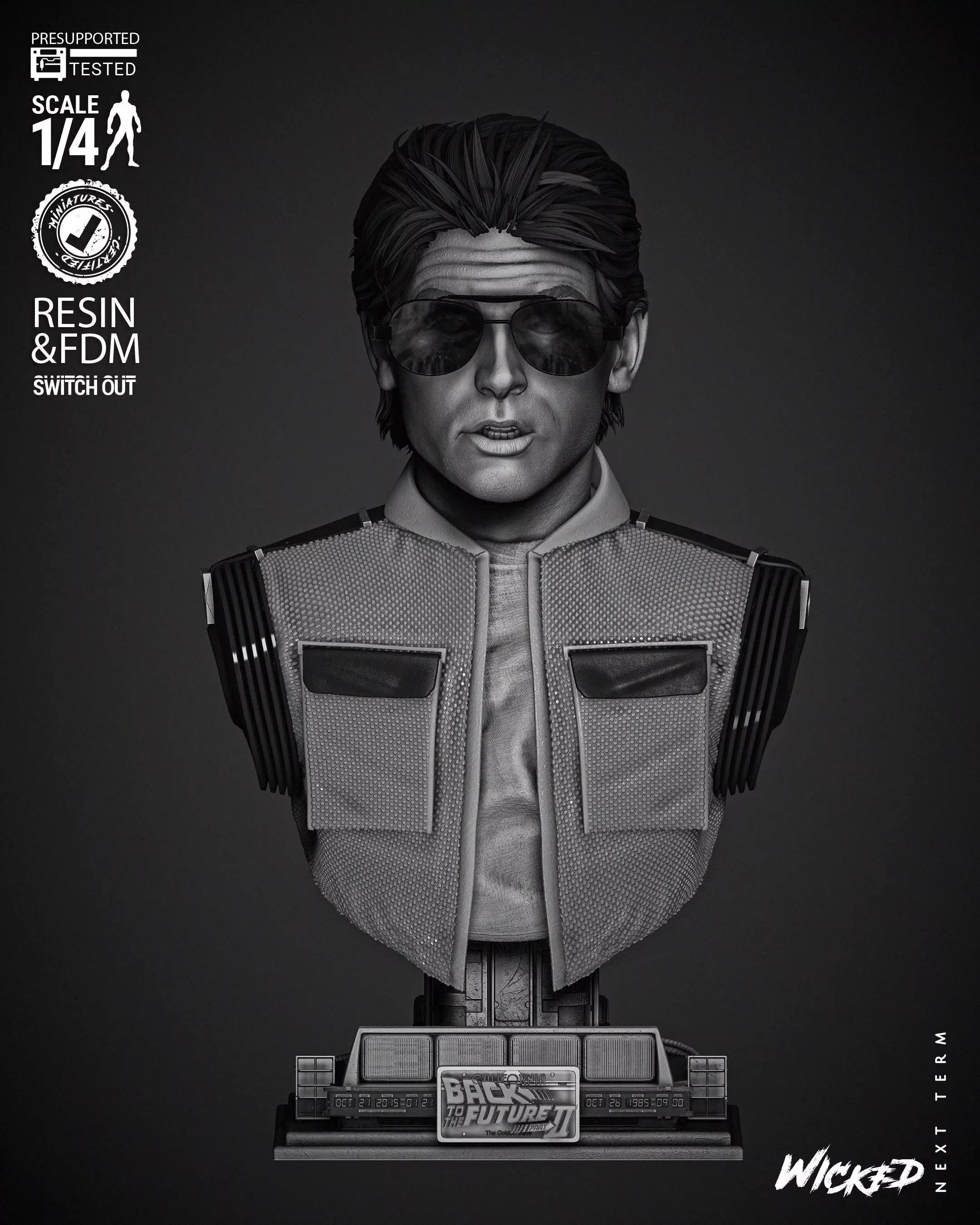 Wicked Movies Marty McFly Bust 3D print model_0
