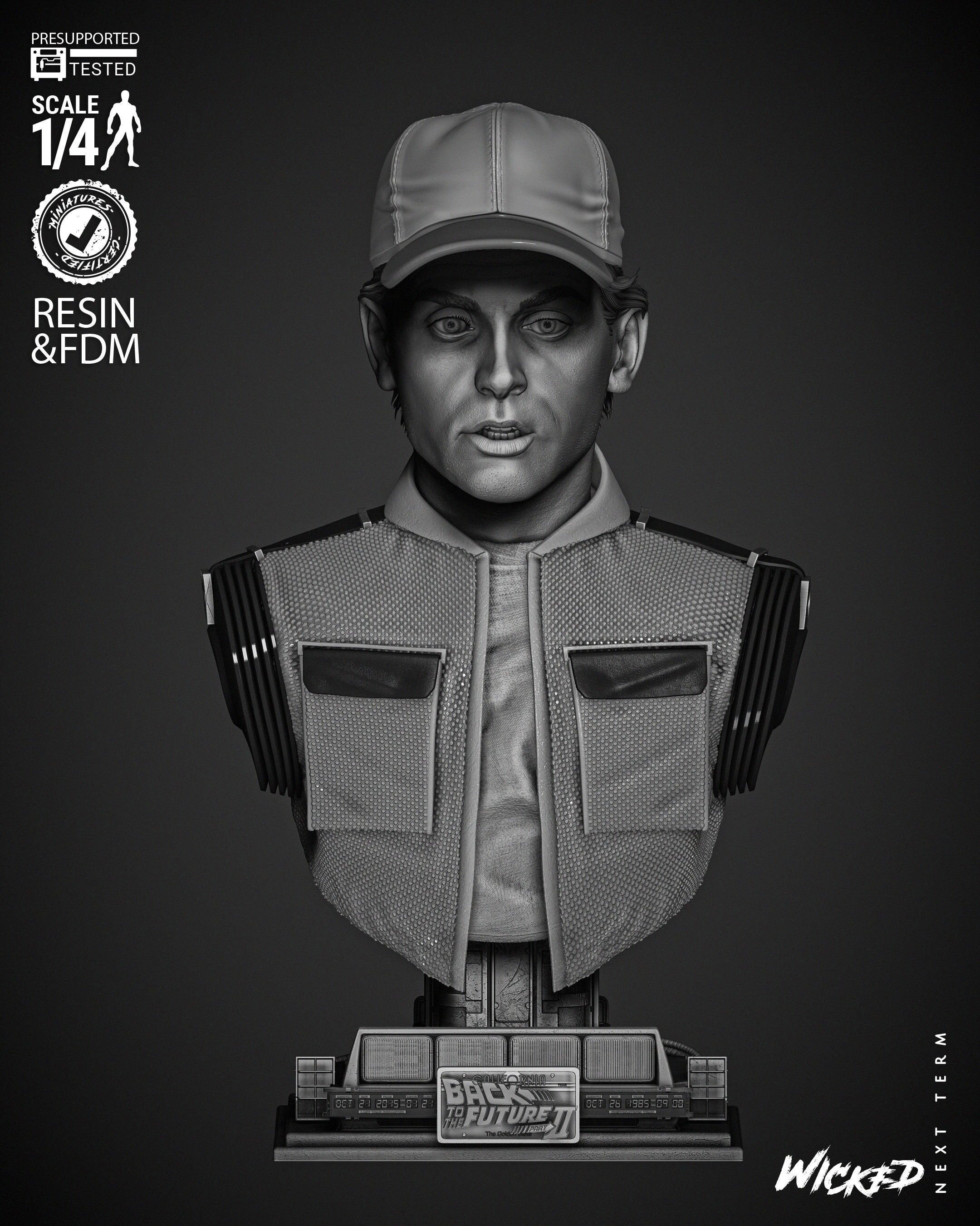 Wicked Movies Marty McFly Bust 3D print model_17