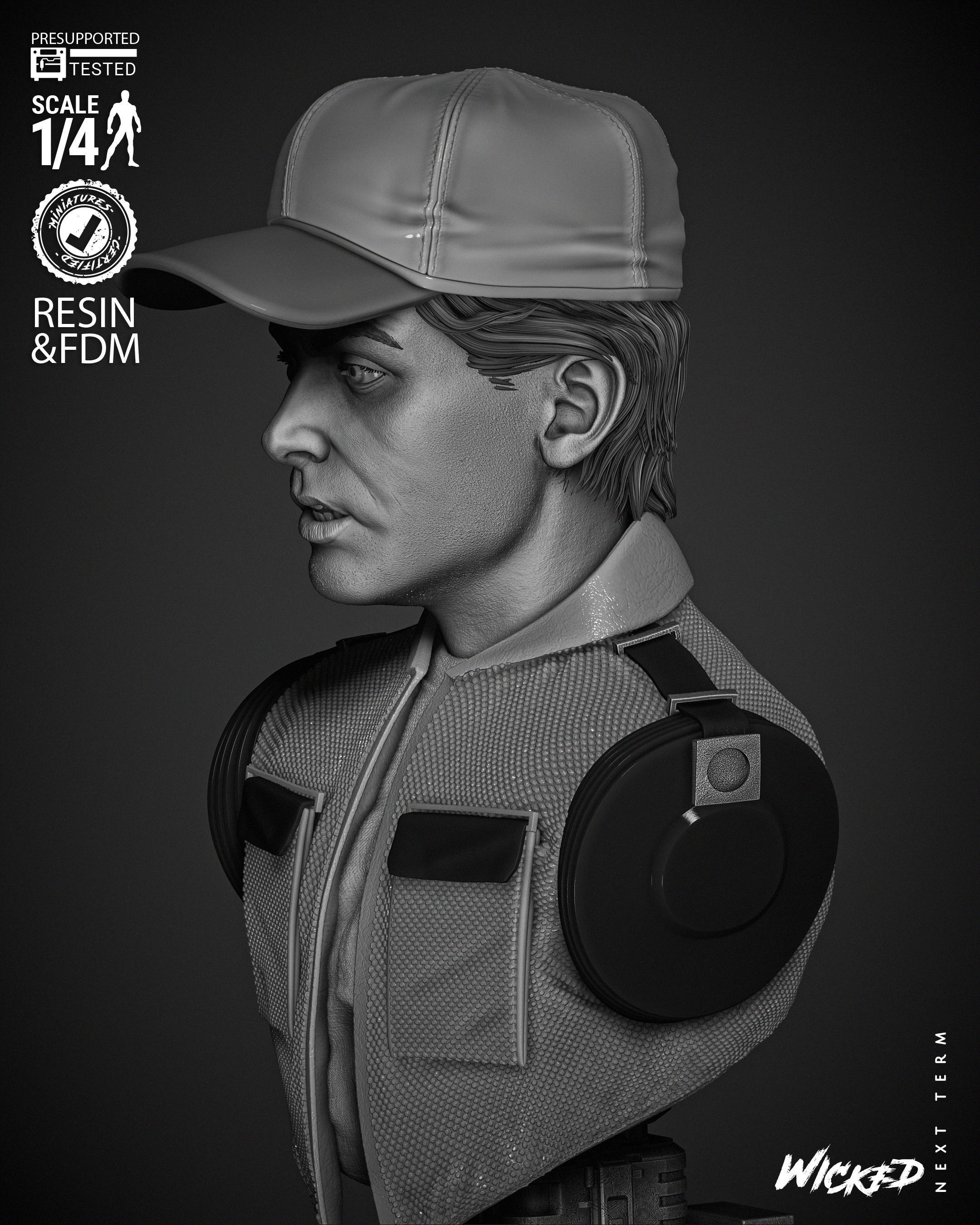 Wicked Movies Marty McFly Bust 3D print model_19