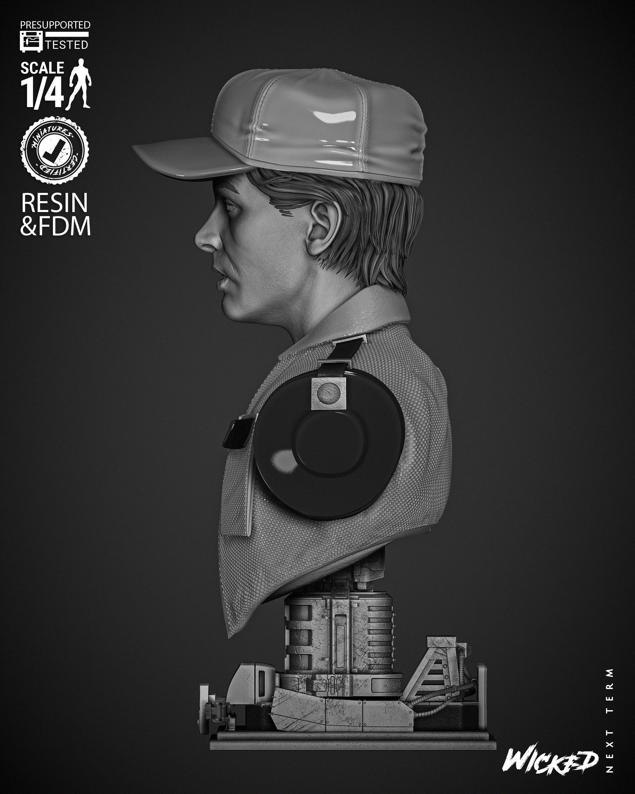 Wicked Movies Marty McFly Bust 3D print model_12