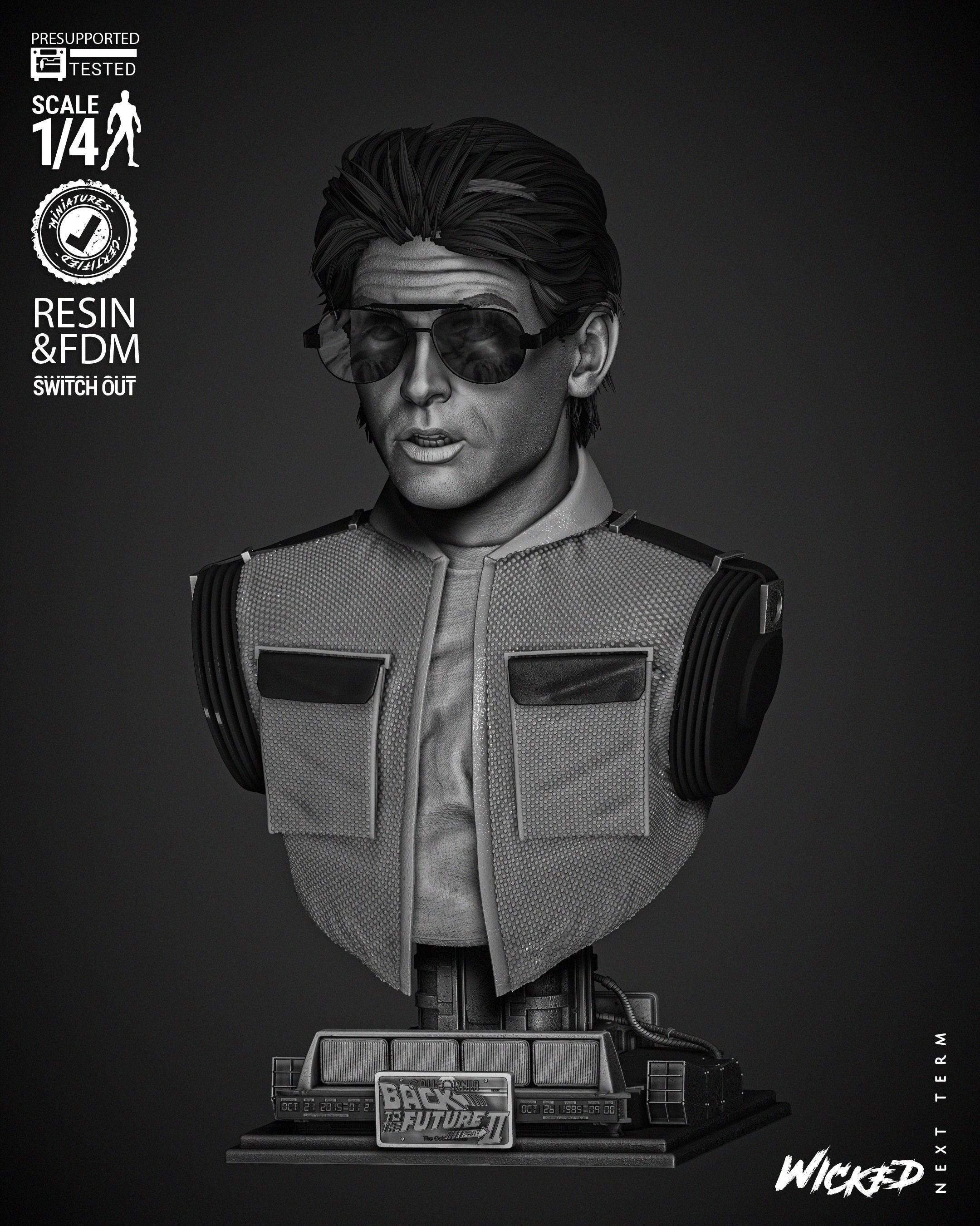 Wicked Movies Marty McFly Bust 3D print model_42