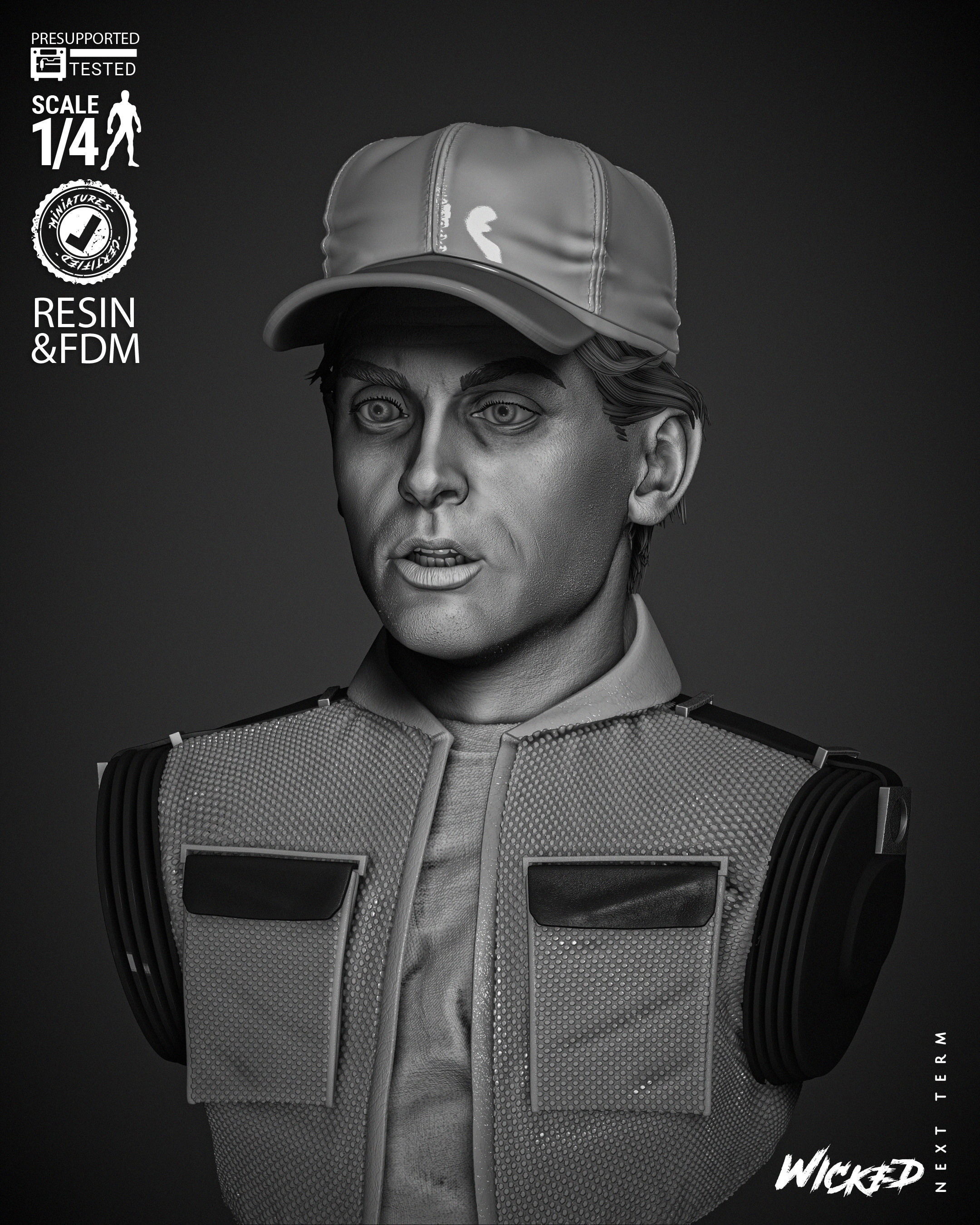 Wicked Movies Marty McFly Bust 3D print model_16