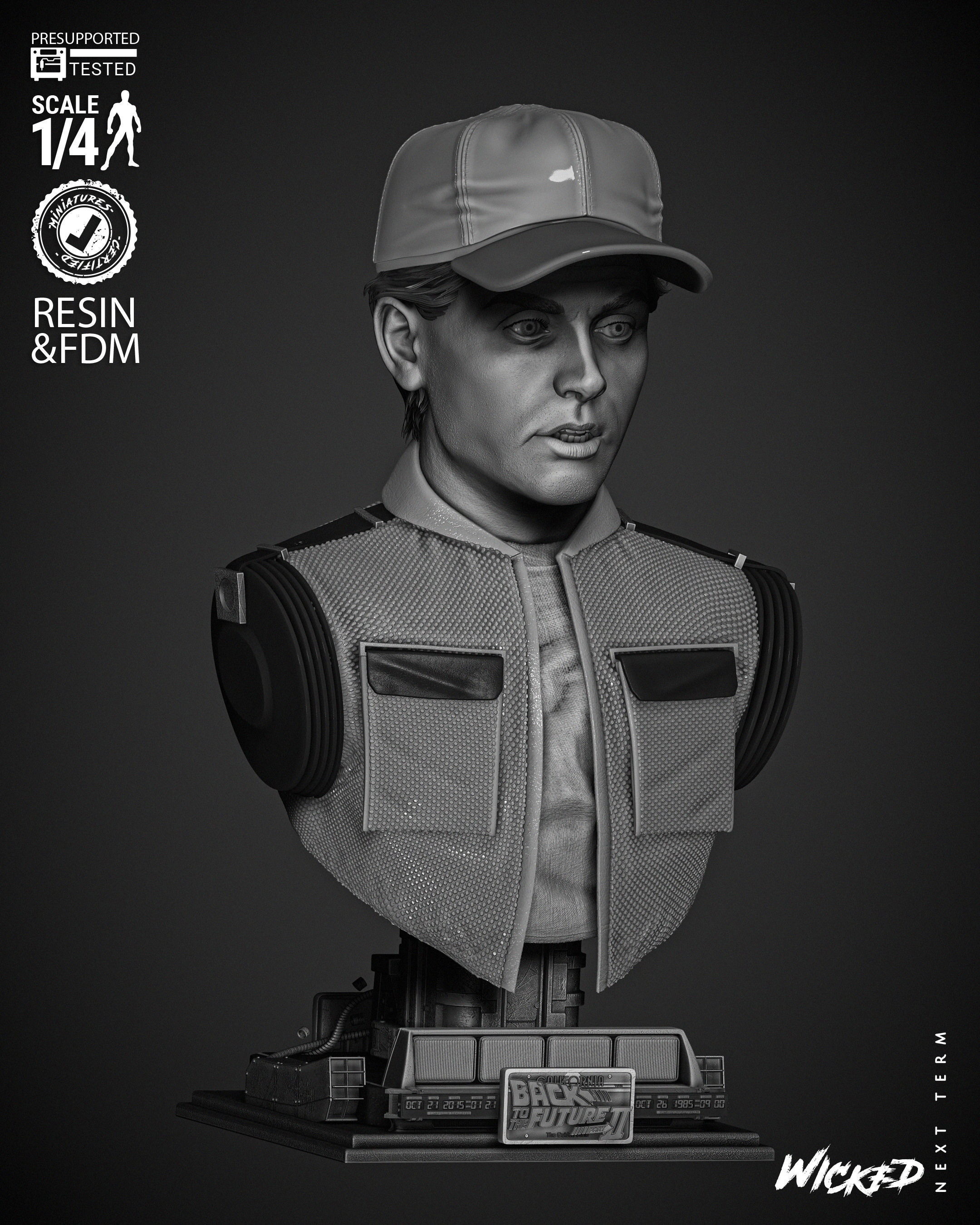 Wicked Movies Marty McFly Bust 3D print model_11