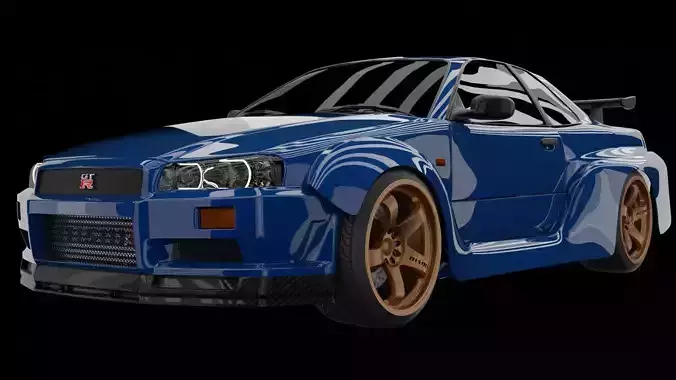 Nissan Skyline R34 with Bodykit 1