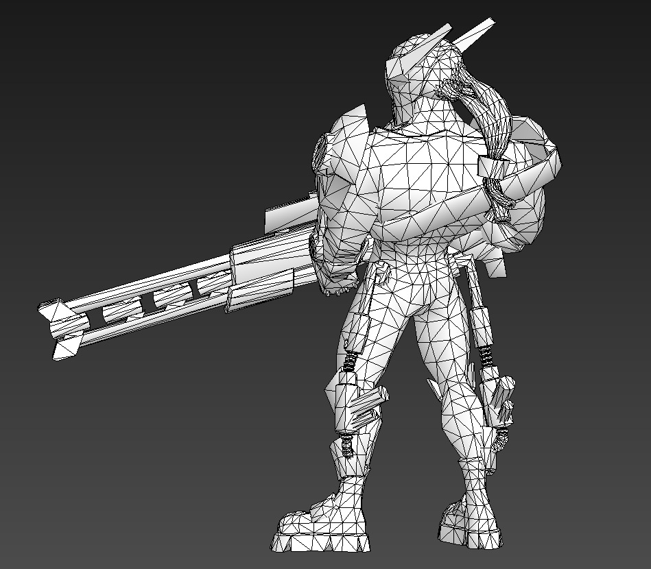 Sniper Low-poly 3D model_13