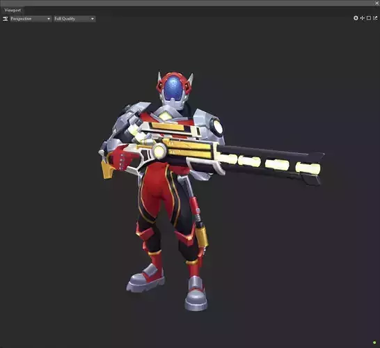 Sniper Low-poly 3D model