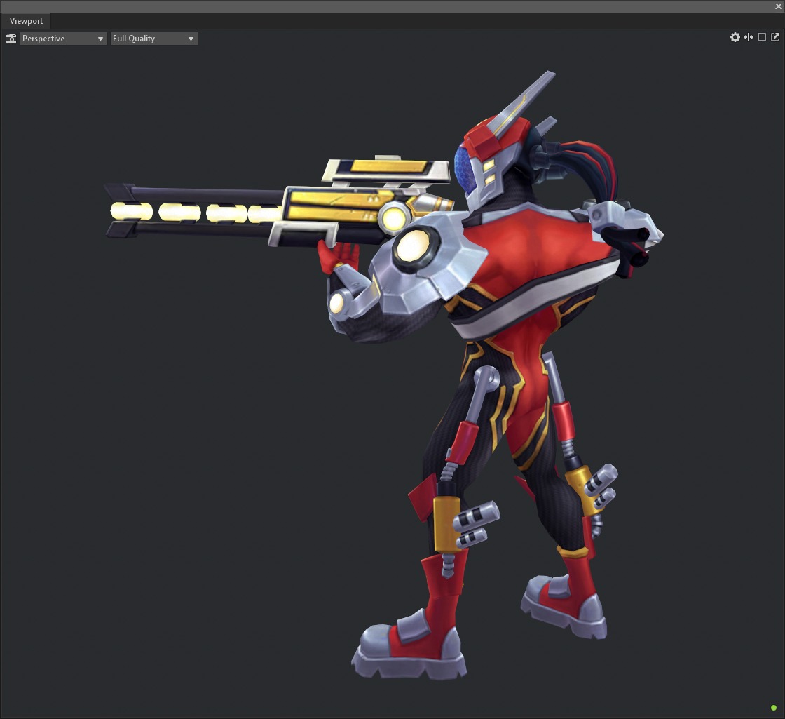 Sniper Low-poly 3D model_5