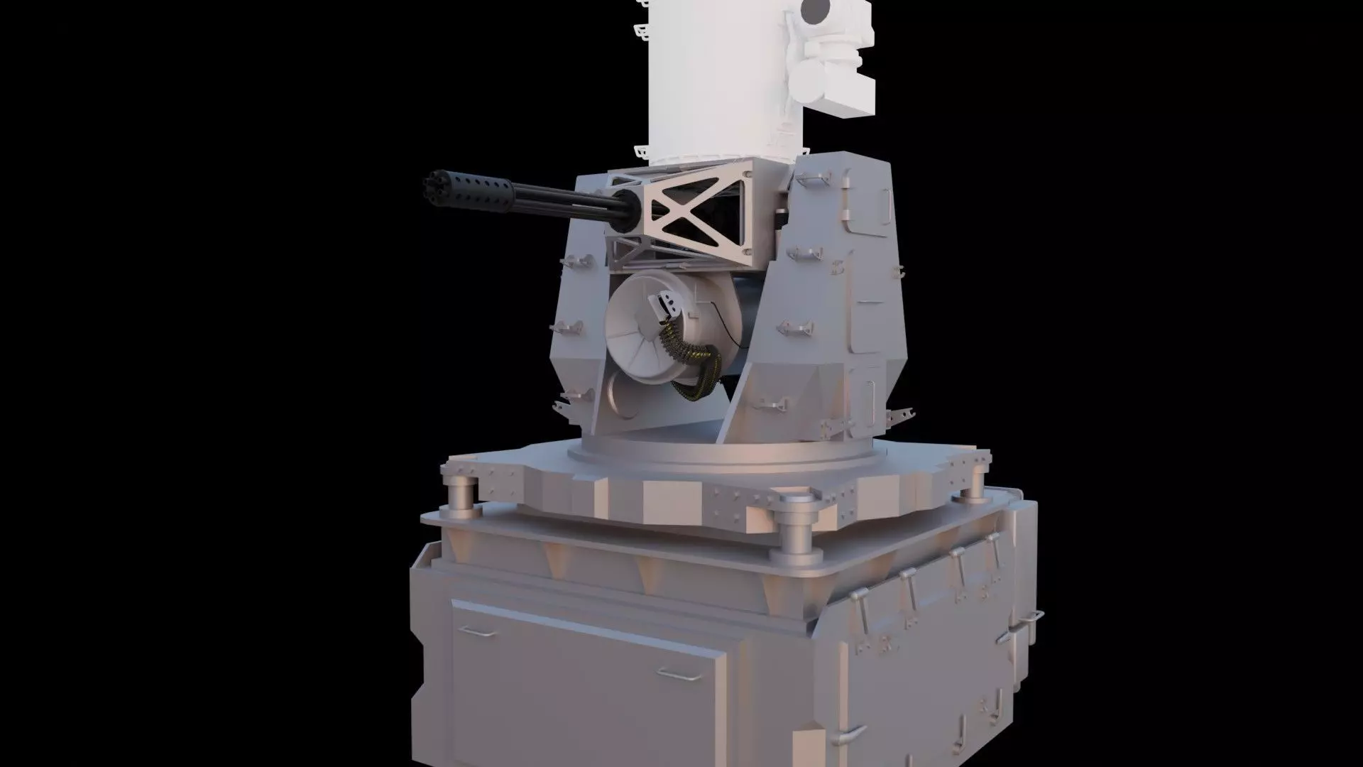 Phalanx CIWS Low-poly 3D model_0