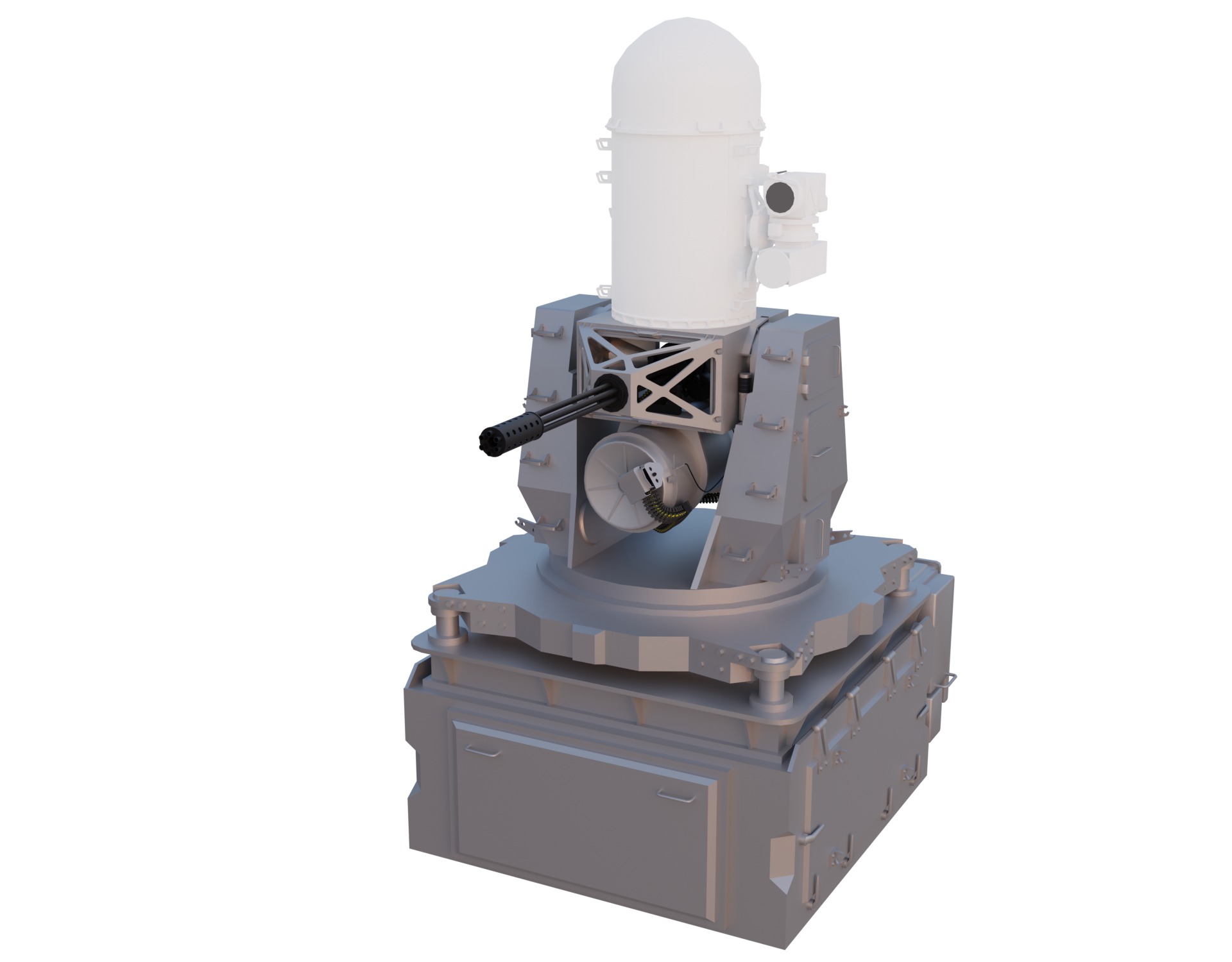 Phalanx CIWS Low-poly 3D model_1